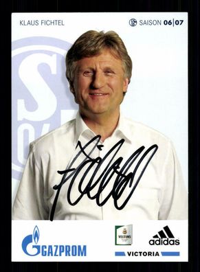 Klaus Fichtel Autogrammkarte FC Schalke 04 2006-07 2. Karte Original Signiert