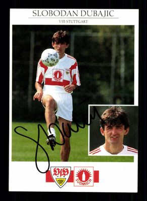 Slobodan Dubajic Autogrammkarte VfB Stuttgart 1992-93 Original Signiert