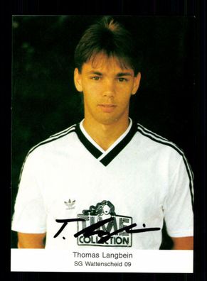 Thomas Langbein Autogrammkarte Wattenscheid 09 1989-90 Original Signiert