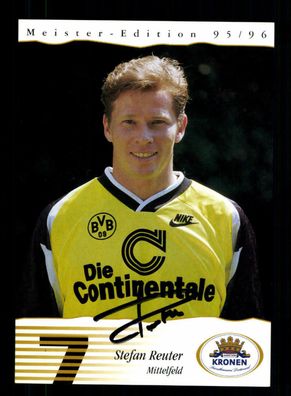 Stefan Reuter Borussia Dortmund 2. Karte 1995-96 Original Signiert