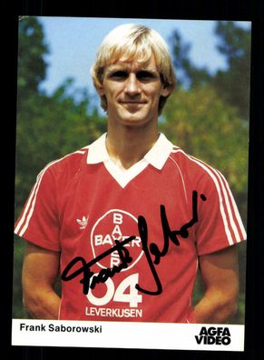Frank Saborowski Autogrammkarte Bayern Leverkusen 1982-83 Original Signiert