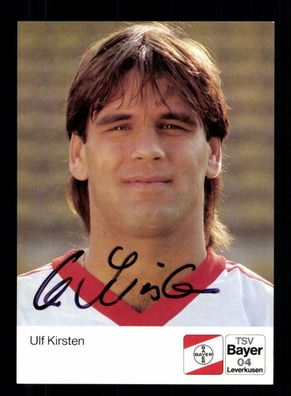 Ulf Kirsten Autogrammkarte Bayern Leverkusen 1990-91 Original Signiert