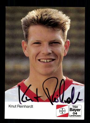 Knut Reinhardt Autogrammkarte Bayern Leverkusen 1990-91 Original Signiert