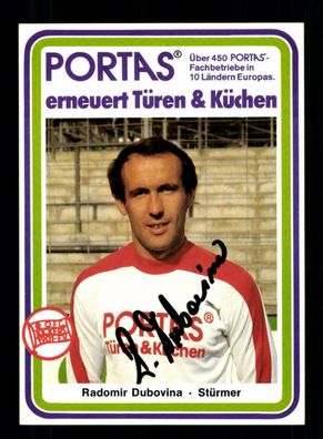 Radomir Dubovina Autogrammkarte Kickers Offenbach 1982-83 Original Signiert