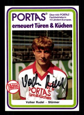Volker Rudel Autogrammkarte Kickers Offenbach 1982-83 Original Signiert