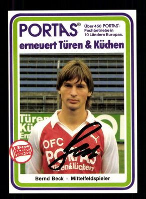 Bernd Beck Autogrammkarte Kickers Offenbach 1984-85 Original Signiert