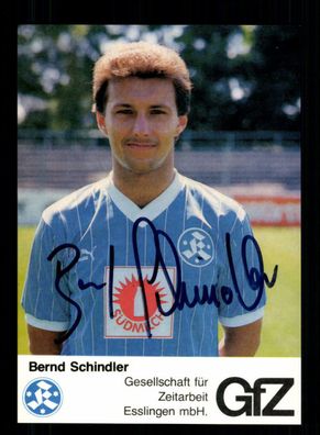 Bernd Schindler Autogrammkarte Stuttgarter Kickers 1985-86 Original Signiert