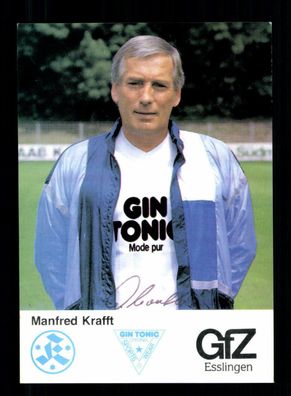 Manfred Krafft Autogrammkarte Stuttgarter Kickers 1987-88 Original Signiert