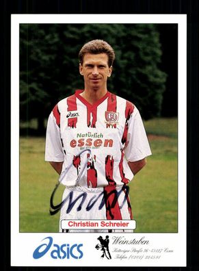 Christian Schreier Autogrammkarte Rot Weiss Essen 1996-97 Original Signiert