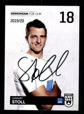 Lennart Stoll Autogrammkarte SSV Ulm 1846 2019-20 Original Signiert