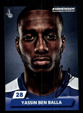 Yassin Ben Balla Autogrammkarte MSV Duisburg 2019-20 Original Signiert