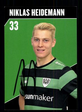 Niklas Heidemann Autogrammkarten Preussen Münster 2019-20 Original Signiert