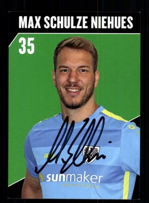 Max Schulze Niehues Autogrammkarten Preussen Münster 2019-20 Original Signiert