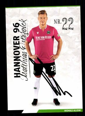 Matthias Ostrzolek Autogrammkarte Hannover 96 2019-20 Original Signiert