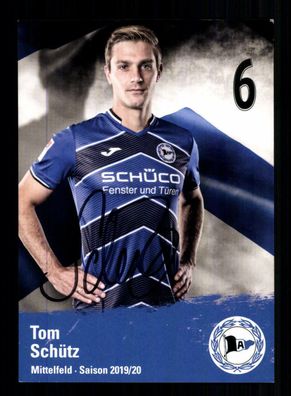 Tom Schütz Autogrammkarte Arminia Bielefeld 2019-20 Original Signiert