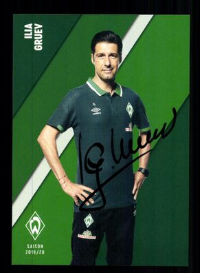 Ilia Gruev Autogrammkarte Werder Bremen 2019-20 Original Signiert