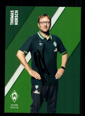 Thomas Horsch Autogrammkarte Werder Bremen 2019-20 Original Signiert