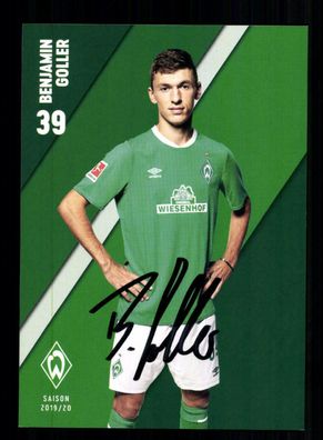 Benjamin Goller Autogrammkarte Werder Bremen 2019-20 Original Signiert