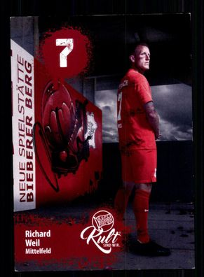Richard Weil Autogrammkarte Kickers Offenbach 2019-20 Original Signiert