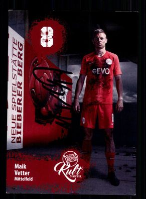 Maik Vetter Autogrammkarte Kickers Offenbach 2019-20 Original Signiert