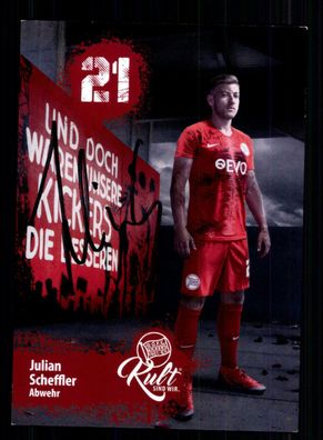 Julian Scheffler Autogrammkarte Kickers Offenbach 2019-20 Original Signiert
