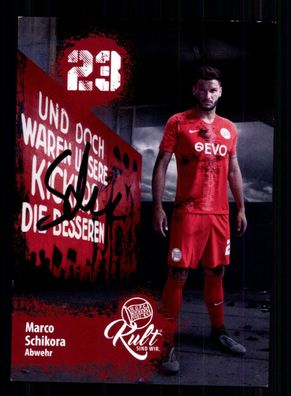 Marco Schikora Autogrammkarte Kickers Offenbach 2019-20 Original Signiert