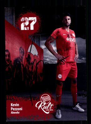 Kevin Pezzoni Autogrammkarte Kickers Offenbach 2019-20 Original Signiert