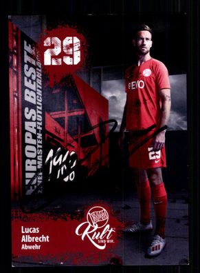Lucas Albrecht Autogrammkarte Kickers Offenbach 2019-20 Original Signiert
