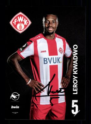 Leroy Kwadwo Autogrammkarte Würzburger Kickers 2019-20 Original Signiert