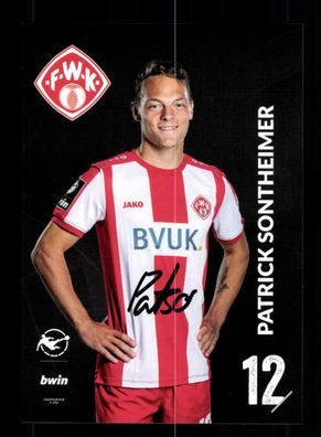 Patrick Sontheimer Autogrammkarte Würzburger Kickers 2019-20 Original Signiert