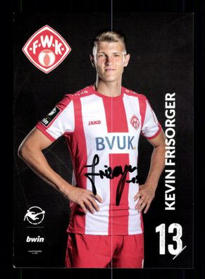 Kevin Frisorger Autogrammkarte Würzburger Kickers 2019-20 Original Signiert