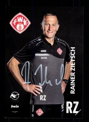Rainer Zietsch Autogrammkarte Würzburger Kickers 2019-20 Original Signiert
