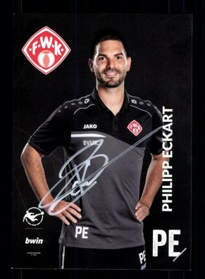 Philipp Eckart Autogrammkarte Würzburger Kickers 2019-20 Original Signiert