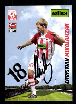 Christian Mikolajczak Autogrammkarte Rot Weiss Ahlen 2009-10 Original Signiert