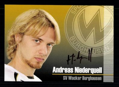 Andreas Niederquell Autogrammkarte Wacker Burghausen 2009-10 Original Signiert