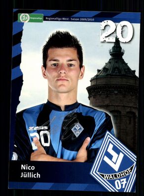 Nico Jüllich Autogrammkarte Waldhof Mannheim 2009-10 Original Signiert