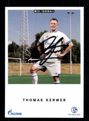 Thomas Kerwer Autogrammkarte FC Schalke 04 Traditionself 2018-19 Original