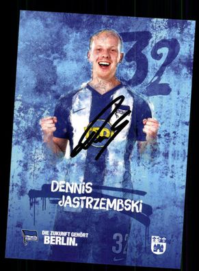 Dennis Jastrzembski Autogrammkarte Hertha BSC Berlin 2019-2020 Original Signiert