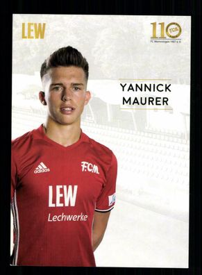 Yannick Maurer Autogrammkarte FC Memmingen 2017-18