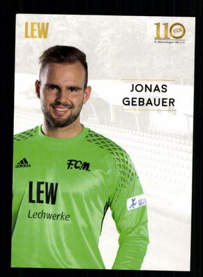 Jonas Gebauer Autogrammkarte FC Memmingen 2017-18