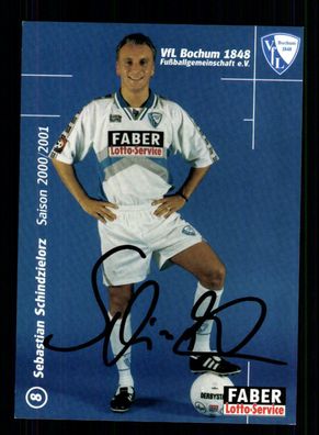 Sebastian Schindzielorz Autogrammkarte VFL Bochum 2000-01 Original Signiert