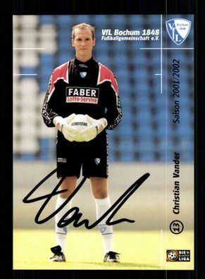 Christian Vander Autogrammkarte VFL Bochum 2001-02 Original Signiert