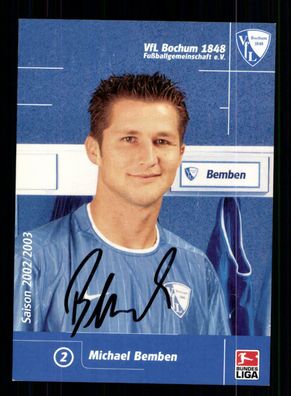 Michael Bemben Autogrammkarte VFL Bochum 2002-03 1. Karte Original Signiert