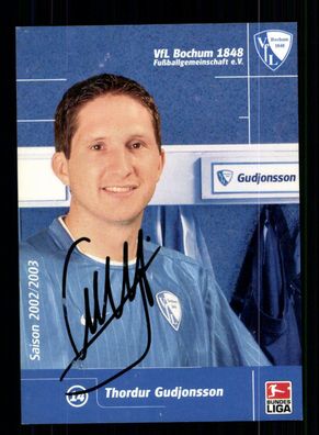 Thordur Gudjonsson Autogrammkarte VFL Bochum 2002-03 1. Karte Original Signiert