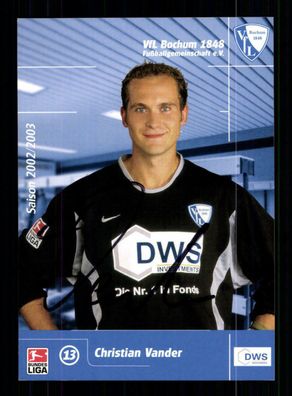 Christian Vander Autogrammkarte VFL Bochum 2002-03 2. Karte Original Signiert