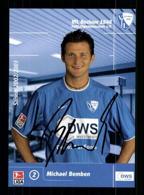 Michael Bemben Autogrammkarte VFL Bochum 2002-03 2. Karte Original Signiert