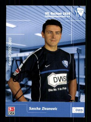 Sascha Zivanovic Autogrammkarte VFL Bochum 2002-03 2. Karte Original Signiert