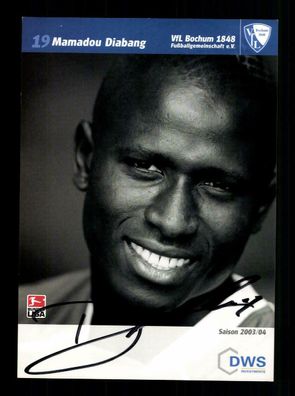 Mamadou Diabang Autogrammkarte VFL Bochum 2003-04 2. Karte Original Signiert