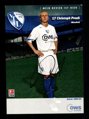 Christoph Preuß Autogrammkarte VFL Bochum 2004-05 Original Signiert