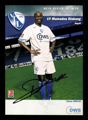 Mamadou Diabang Autogrammkarte VFL Bochum 2004-05 Original Signiert